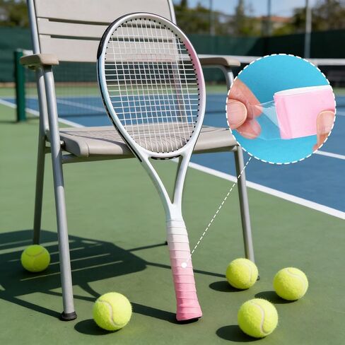 6 Pack Tennis Racket Grip Tape Non-Slip Absorbent Gradient Color Sweat Tennis Racket Overgrips for Tennis Pickleball Badminton Golf Baseball Bat in Saudi Arabia