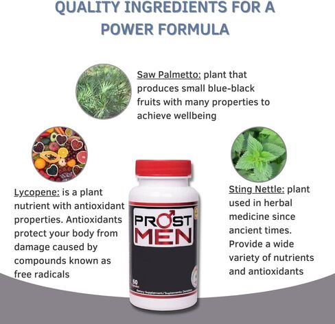 Prostate Supplement Capsules - Prostate Support - Urinary Frequency - Quality Sleep - Energy & Vitality - Saw Palmetto - Sting Nettle - Pack of 2-120 Caps in Saudi Arabia