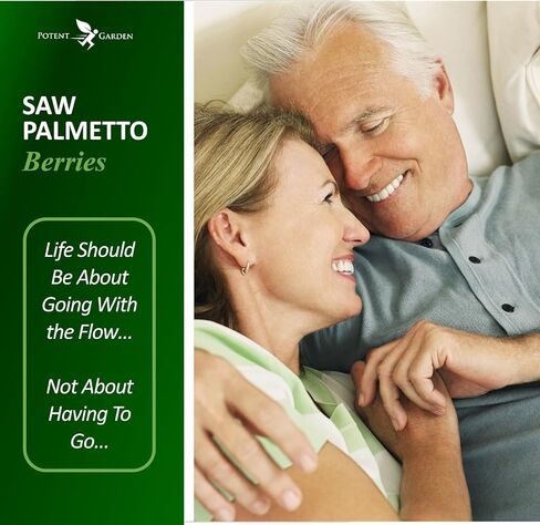 Potent Garden Saw Palmetto 500 mg - مكملات البروستاتا للرجال - يدعم تردد وتدفق التبول الصحي - غير معدل وراثيًا، 100 كبسولة بالميتو المنشاري in Kuwait