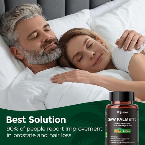 سو بالميتو للرجال، مكمل لصحة البروستاتا، من الدرجة الصيدلانية - مانع DHT - جرامينيكس | زيت بذور اليقطين | نبات القراص يدعم وظيفة المسالك البولية ومنع تساقط الشعر، 60 كبسولة هلامية in Kuwait