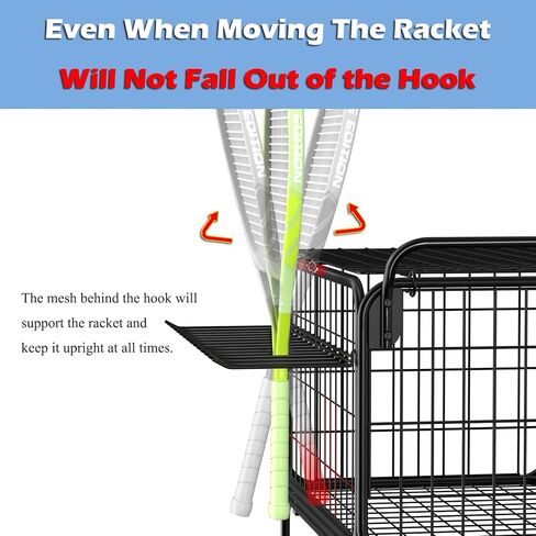 Tennis Ball Cart for 350 Balls, Trolley Cart with Wheels Laundry Basket, Extra Large Utility Trolley for Storage Sport Equipments DIY Tools Toys Ball Hopper Tennis Racket in Kuwait