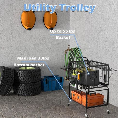 Tennis Ball Cart for 350 Balls, Trolley Cart with Wheels Laundry Basket, Extra Large Utility Trolley for Storage Sport Equipments DIY Tools Toys Ball Hopper Tennis Racket in Kuwait
