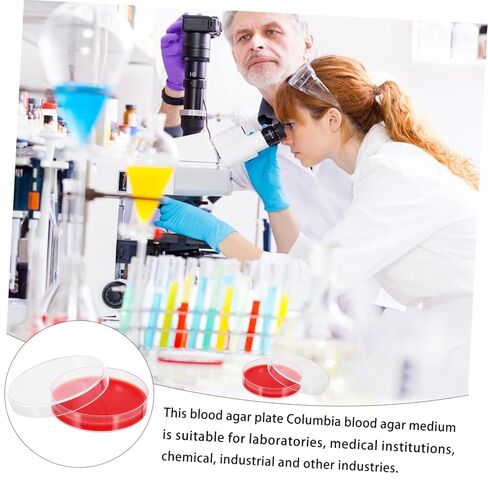 10Pcs Agar Plates Culture Dishes for Labs Agar Medium for Staphylococcus and Streptococcus Testing for Medical and Industrial Use in Kuwait