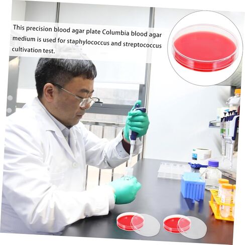10Pcs Agar Plates Culture Dishes for Labs Agar Medium for Staphylococcus and Streptococcus Testing for Medical and Industrial Use in Kuwait