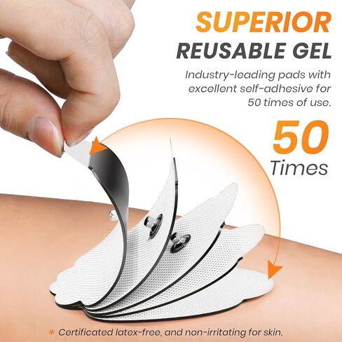 وسادات أقطاب كهربائية لوحدة TENS من AVCOO، 20 عبوة في 3 أحجام، قابلة لإعادة الاستخدام وخالية من اللاتكس، بديلة لـ 50 مرة، متوافقة مع Belifu، محفز العضلات Nursal TENS EMS، باستخدام أسلاك الرصاص بأزرار 3.5 مم in Kuwait