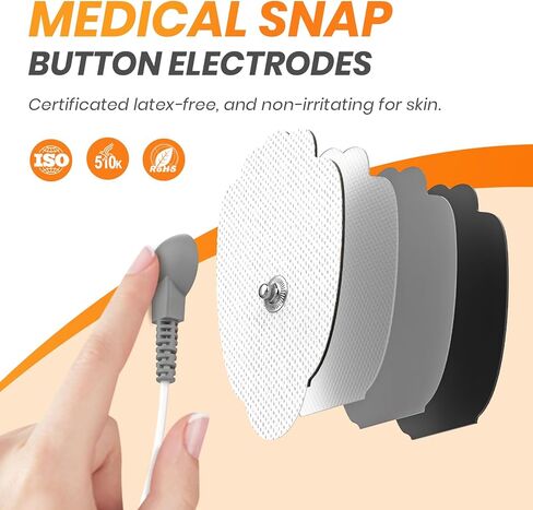 وسادات أقطاب كهربائية لوحدة TENS من AVCOO، 20 عبوة في 3 أحجام، قابلة لإعادة الاستخدام وخالية من اللاتكس، بديلة لـ 50 مرة، متوافقة مع Belifu، محفز العضلات Nursal TENS EMS، باستخدام أسلاك الرصاص بأزرار 3.5 مم in Kuwait