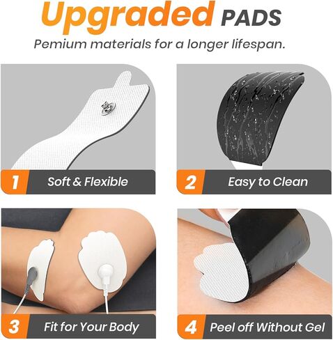 وسادات أقطاب كهربائية لوحدة TENS من AVCOO، 20 عبوة في 3 أحجام، قابلة لإعادة الاستخدام وخالية من اللاتكس، بديلة لـ 50 مرة، متوافقة مع Belifu، محفز العضلات Nursal TENS EMS، باستخدام أسلاك الرصاص بأزرار 3.5 مم in Kuwait