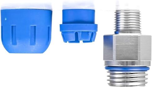 F1018 محول اتحاد مستقيم للهواء المضغوط - لتوصيل نظام أنابيب الهواء الهوائي السريع FastPip - محول قطعة أنابيب الهواء المضغوط - 3/4 بوصة × 1/2 بوصة NPT 190PSI إجمالي L 3 بوصة - أجزاء ضاغط الهواء in Kuwait