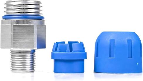 F1018 محول اتحاد مستقيم للهواء المضغوط - لتوصيل نظام أنابيب الهواء الهوائي السريع FastPip - محول قطعة أنابيب الهواء المضغوط - 3/4 بوصة × 1/2 بوصة NPT 190PSI إجمالي L 3 بوصة - أجزاء ضاغط الهواء in Kuwait