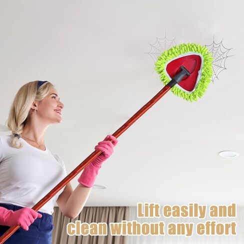 5PCS Spin Mop Replacement Head Compatible with Ocedar EasyWring 1-Tank System,1 Microfiber+3 Chenille Spin Mop Refill Replace for O Cedar,Washable Mop Replace Head for Floor Deep Clean in Kuwait