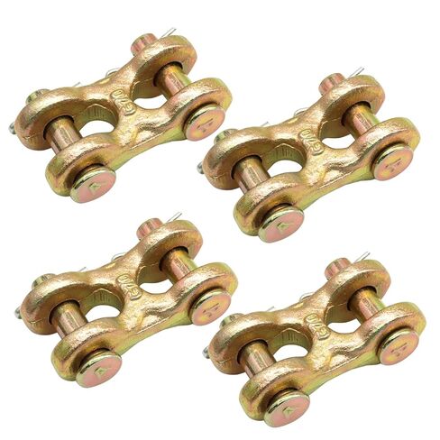 4 Pack 5/16 Inch Twin Clevis Link - Heavy Duty Alloy Steel Chain Repair Links for Safety Chains, Towing & Industrial Use - 5/16 Inch Chain Connectors with High Load Capacity & Corrosion in Saudi Arabia
