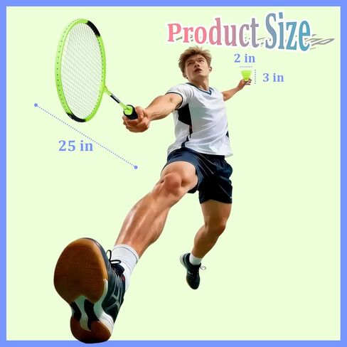 Beginner Friendly Badminton Racket Set,Badminton Sets for Backyards Badminton Racket Set with 4 Balls Lightweight Non-Slip Design for Adults Family Sports Training Indoor Outdoor Use in Kuwait
