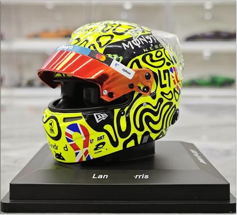 2025 1/5 Mcl39#4 Mini Helmet for BritainGP F1 Norris Champion Racing Helmet Model Ornament Customized Gift for Adults in Saudi Arabia