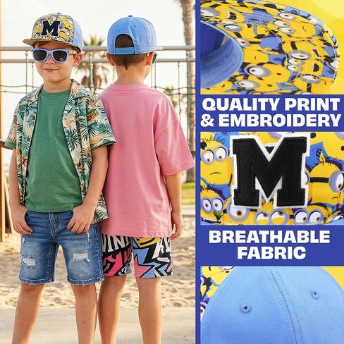 Marvel Spider-Man | Minions Kids Baseball Cap, Sunglasses Set UV Protection, Adjustable Sun Hat Gifts for Boys 4–12 in Saudi Arabia