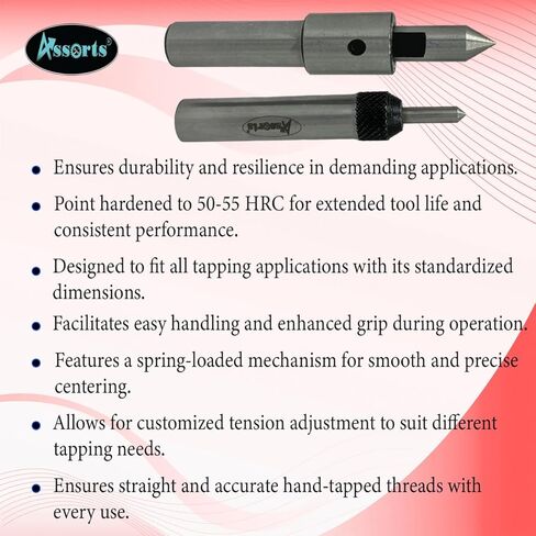 Assorts Set of 2 Spring Center Tap Guide Tool to Align Tap for threading Lathe Mill Jig Bore in Saudi Arabia