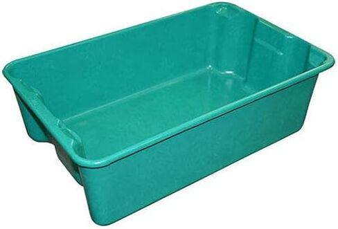 Molded Fiberglass Nest and Stack Tote 780308-5170 - 19-3/4" x 12-1/2" x 6" Green - Lot of 12 in Kuwait