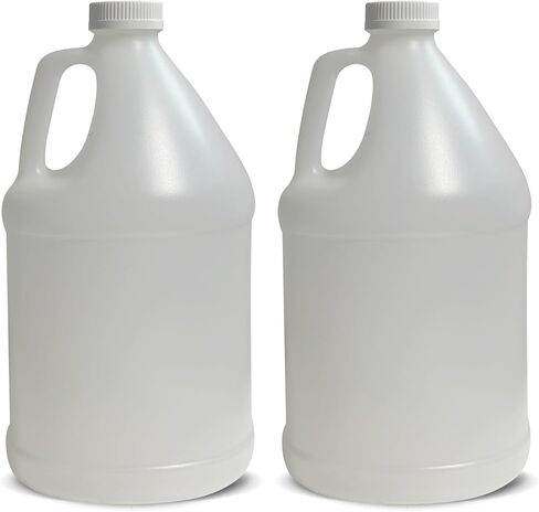 أباريق بلاستيكية سعة 1 جالون من جولي - حاويات HDPE خالية من مادة BPA مع أغطية لولبية آمنة، مقاومة للتسرب ومتينة للاستخدام السكني أو التجاري (عبوة من قطعتين) in Kuwait