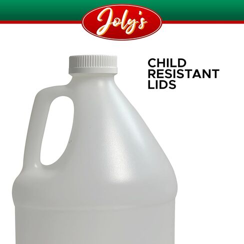 أباريق بلاستيكية سعة 1 جالون من جولي - حاويات HDPE خالية من مادة BPA مع أغطية لولبية آمنة، مقاومة للتسرب ومتينة للاستخدام السكني أو التجاري (عبوة من قطعتين) in Kuwait