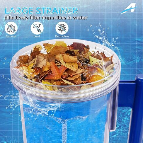 علبة أوراق حمام السباحة ذات سعة كبيرة مع حقيبة شبكية لخرطوم 1.5 بوصة، متوافقة مع Hayward W530 وPentair Navigator وKreepy Krauly Cleaners in Kuwait