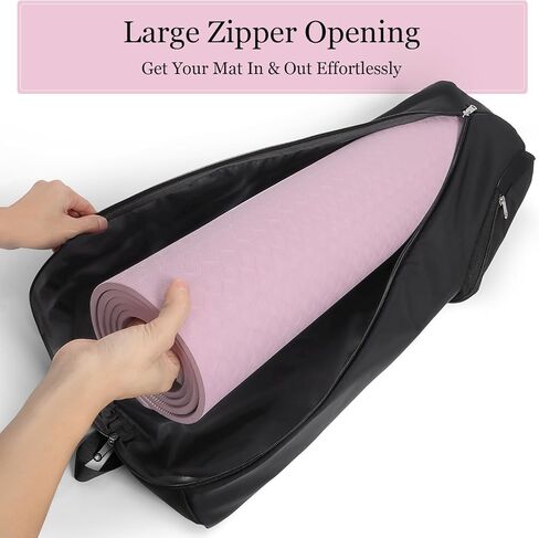 Yoga Mat Bag with Comfort Shoulder Strap and Side Pocket, Waterproof Yoga Mat Carrier Holder for Women and Men, Large Opening Pilates Bag for Workouts, Gym, Exercise in Saudi Arabia