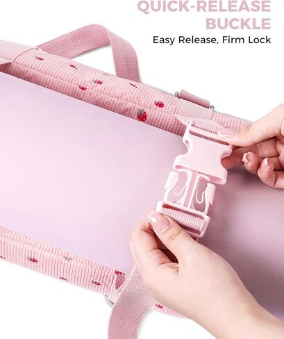 Hihealer Strawberry Gym Bag for Women & Girls, Corduroy Yoga Mat Bag with Holder, Large Capacity Dance Duffel Bag for Pilates, Travel Weekender Bag with Wet Pocket in Kuwait