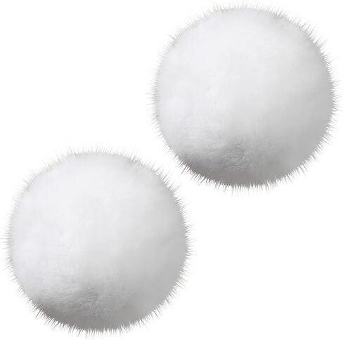 3 Inch Large Pom Pom Shoe Clips 2 Pcs Fluffy White Shoes Ball Decoration Women Halloween Fairy Costume Accessories in Kuwait