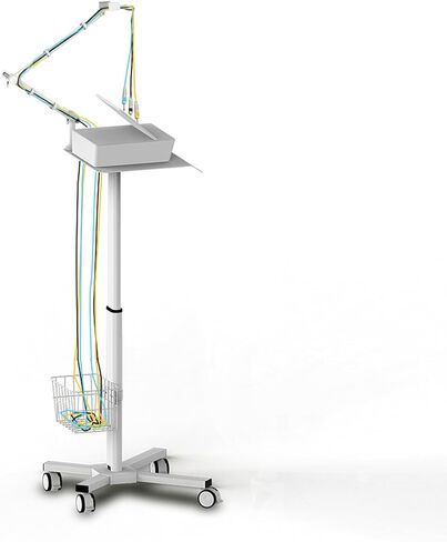 Mount Plus MB-X5 Height-Adjustable Mobile Medical Trolley for ECG Devices with Cable Arm and Storage Basket in Saudi Arabia