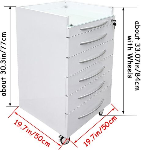 Vertical Mobile Dental Cart with Lock 5-Drawer Stainless Steel Medical Storage Cabinet on Rolling Wheels with Brakes Portable Utility Cart for Dental Assistant Hospital Clinic Office Home Use in Kuwait