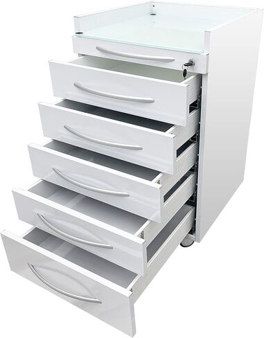 Vertical Mobile Dental Cart with Lock 5-Drawer Stainless Steel Medical Storage Cabinet on Rolling Wheels with Brakes Portable Utility Cart for Dental Assistant Hospital Clinic Office Home Use in Kuwait