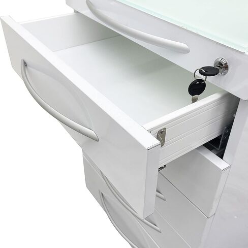 Vertical Mobile Dental Cart with Lock 5-Drawer Stainless Steel Medical Storage Cabinet on Rolling Wheels with Brakes Portable Utility Cart for Dental Assistant Hospital Clinic Office Home Use in Kuwait