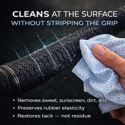 GX4 Golf Grip Wipes – Restore Tackiness Instantly – Golf Grip Cleaning Wipes for Sticky Performance – Remove Sweat, Dirt & Oils – Portable Pack for Every Round in Saudi Arabia