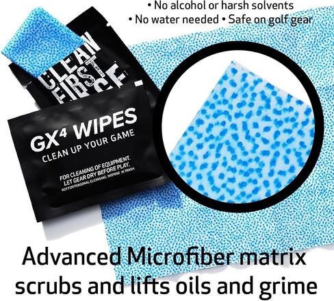 GX4 Golf Grip Wipes – Restore Tackiness Instantly – Golf Grip Cleaning Wipes for Sticky Performance – Remove Sweat, Dirt & Oils – Portable Pack for Every Round in Saudi Arabia