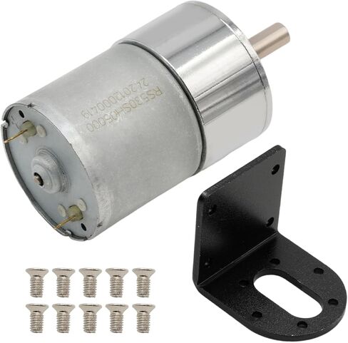 JGB37-520 Micro DC 12V 600rpm Geared Motor with Bracket, Centric Ouput Shaft Gear Motor 37mm Diameter Gearbox, Large Torque Reduction Motor in Saudi Arabia