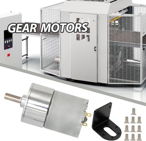 JGB37-520 Micro DC 12V 600rpm Geared Motor with Bracket, Centric Ouput Shaft Gear Motor 37mm Diameter Gearbox, Large Torque Reduction Motor in Saudi Arabia