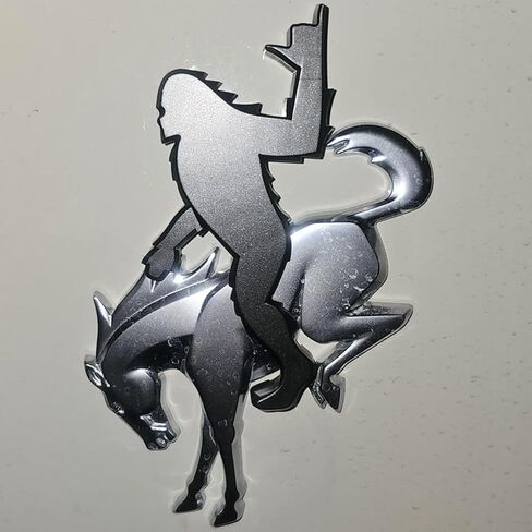 Add-A-Saquatch to Your Bronco,3D Tailgate Emblem Overlay for SUV - Universal Fit 3"x4" Raised Design, Black Automotive Decor with Tape (Shaka Hand, Black) in Saudi Arabia