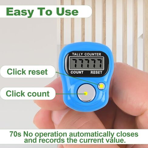 عداد تالي 20 قطعة عداد إصبع إلكتروني عداد رقمي للفرس 5 أرقام عد LCD للحياكة/الجولف/التدريب/عد السلع/اللفة إلخ in Kuwait