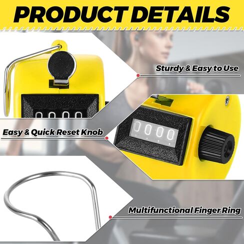 24 Pack Clicker Counter, Hand Tally Counter Clicker, 4 Digit Mechanical Palm Pitch Counter Clicker for Counting Numbers Golf Sports Events Office Stadium in Kuwait