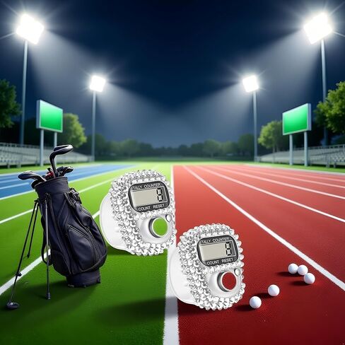 2pcs Electronic Finger Tally Counter Clicker Counter,Convenient Portable Digital Display Tally Counter,Resettable Mini Lap Counter for Golf Goods Counting Accessories,Track and Field Lap Counters in Kuwait