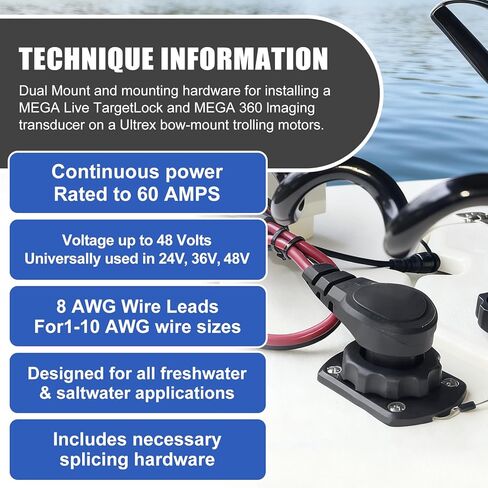1865120 MKR-28 Trolling Motor Plug, Male Female Trolling Motor Socket Connector for Minn Kota Freshwater and Saltwater Marine Battery Boat Accessory 12V 24V 36V 48V Waterproof in Saudi Arabia