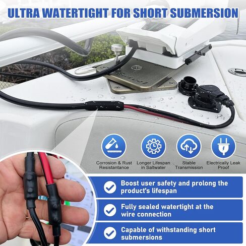 1865120 MKR-28 Trolling Motor Plug, Male Female Trolling Motor Socket Connector for Minn Kota Freshwater and Saltwater Marine Battery Boat Accessory 12V 24V 36V 48V Waterproof in Saudi Arabia