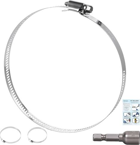 1-1/2 Inches Hose clamps, 304 Stainless Steel Worm Gear Hose Clamps,10 Pcs Fuel Line Pipe Clamps in Kuwait