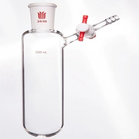 Lab Reaction Tube with 2mm Aperture PTFE Valve, Flask, Reaction Tube, Borosilicate Glass, F89(10mL-F891910S) in Saudi Arabia