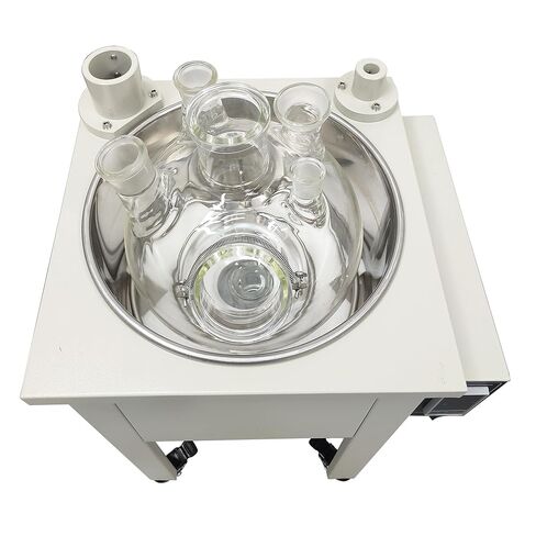 10L Single Layer Glass Reactor, 110V Lab Jacketed Glass Reactor & Chemical Reaction Vessel with Heating, Stirring, Digital Display Function, for Distillation, Mixing in Chemistry Labs in Kuwait