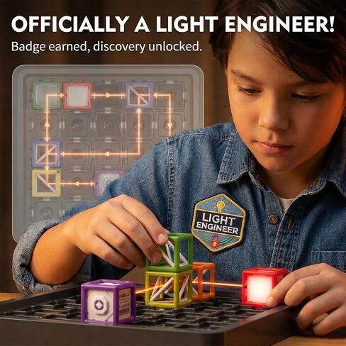 Reasoning Laser Maze, Ultimate STEM Toy for Boys Age 8-12, Logic Game with 60+ Challenges, Perfect 8-12 Year Old Boy Birthday Gift to Cultivate Spatial Planning & Scientific Exploration in Kuwait