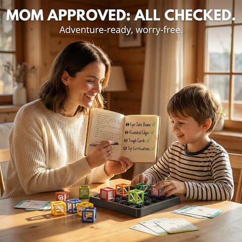 Reasoning Laser Maze, Ultimate STEM Toy for Boys Age 8-12, Logic Game with 60+ Challenges, Perfect 8-12 Year Old Boy Birthday Gift to Cultivate Spatial Planning & Scientific Exploration in Kuwait