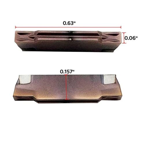 MGEHR1010-2 3/8" Shank Lathe Grooving & Part-Off Tool Holder with 20pcs MGMN200-G Purple Coated Carbide Inserts (2mm Width), Wrench & Screws for Steel and Stainless Steel in Kuwait