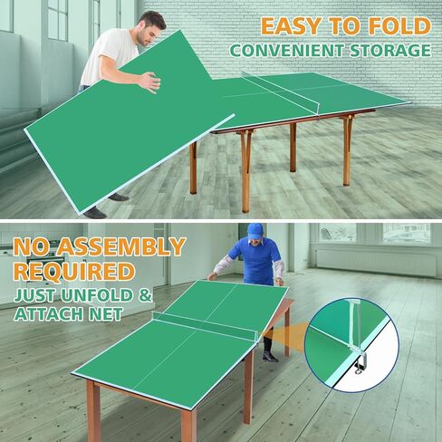 IUNNDS Table Tennis Top for Pool Table, 6ft/7ft/8ft/8ft/8.5ft/9ft Foldable Table Tennis Table for Pool Table, Table Tennis Conversion Top with Net in Saudi Arabia