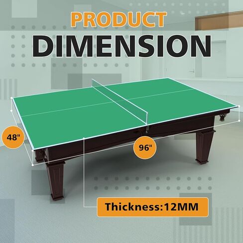 IUNNDS Table Tennis Top for Pool Table, 6ft/7ft/8ft/8ft/8.5ft/9ft Foldable Table Tennis Table for Pool Table, Table Tennis Conversion Top with Net in Saudi Arabia