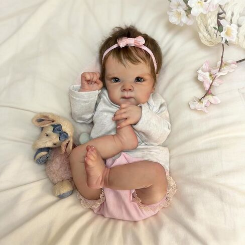 Rxdoll لطيف Reborn Baby Baby Dolls السيليكون كامل الجسم فتاة 18 بوصة واقعية حديثي الولادة طفلة واقعية الحياة السيليكون الأطفال in Kuwait