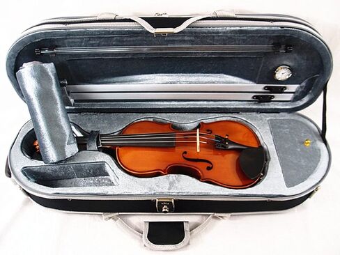 حافظة كمان جديدة مُحسّنة/مُصممة على شكل قمر 1/2 + مجموعة أوتار كمان مجانية in Kuwait